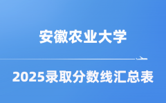 安徽農業大學2025年在各省錄取分數線匯總